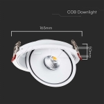 20W LED COB Луна 3 в 1 Бяло Тяло