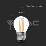 LED Крушка 6W Filament E27 G45 3000К