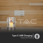 3W Декоративна Лампа Свещ Опушено Стъкло 3000К