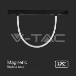 12W LED Магнитен Релсов Осветител Гъвкав 1м. CCT: 4000K Димиращ Черно Тяло