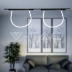 24W LED Магнитен Релсов Осветител Гъвкав 2м. CCT: 3000K Димиращ Черно Тяло