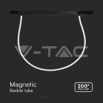 24W LED Магнитен Релсов Осветител Гъвкав 2м. CCT: 4000K Димиращ Черно Тяло