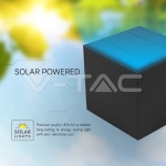 9W COB LED Соларна Стенна Лампа с Батерия 1x2600mAh 16ч.3000K Черно Тяло IP65