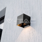 9W COB LED Соларна Стенна Лампа с Батерия 1x2600mAh 16ч. 4000K Черно Тяло IP65