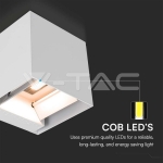 9W COB LED Соларна Стенна Лампа с Батерия 1x2600mAh 16ч. 4000K Бяло Тяло IP65