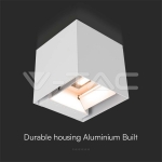 9W COB LED Соларна Стенна Лампа с Батерия 1x2600mAh 16ч. 4000K Бяло Тяло IP65