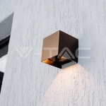 9W COB LED Соларна Стенна Лампа с Батерия 1x2600mAh 16ч.3000K Кафяво Тяло IP65