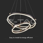 LED Осветител 50W Висящ Двеон Ринг 3000К Кафе