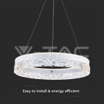 LED Осветител 25W Висящ Един Ринг 3000К Бяло Тяло