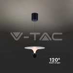 9W LED Висяща Лампа (30*300*1370MM) Бяло + Черно Тяло 3000K Регулируема