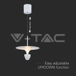 9W LED Висяща Лампа (30*300*1370MM) Бяло Тяло 3000K Регулируема