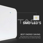 36W LED Плафон Квадрат Микровълнов Сензор Бяла Рамка 4000К IP44