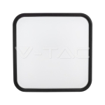 18W LED Плафон Квадрат Микровълнов Сензор Черна Рамка 4000К IP44