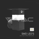 3W LED Соларна Стенна със Сензор и Батерия 2200MA LI 3.7V