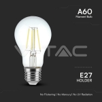 LED Крушка 4W Filament E27 A60 Прозрачно Покритие 6400K