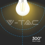 LED Крушка 4W Filament E27 A60 Прозрачно Покритие 6400K