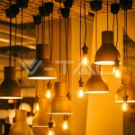 LED Крушка 4W Filament E27 A60 Прозрачно Покритие 6400K