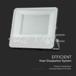 200W LED Прожектор SAMSUNG Чип 1м Кабел Черно Тяло 6400K