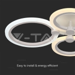 51W LED Плафон 3 Степени Димиращ с Дистанционно Бяло Тяло IP20