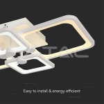 74W LED Плафон 3 Степени Димиращ с Дистанционно Бяло Тяло IP20