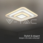 82W LED Плафон 3 Степени Димиращ с Дистанционно Бяло Тяло IP20