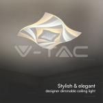 63W LED Плафон 3 Степени Димиращ с Дистанционно Бяло Тяло IP20