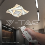 63W LED Плафон 3 Степени Димиращ с Дистанционно Бяло Тяло IP20