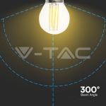 LED Крушка 6W Filament E27 G45 6500К