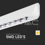 36W LED Линейно Висящо Тяло Лупа 3 в 1 Бяло