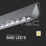36W LED Линейно Висящо Тяло Лупа 3 в 1 Сив Мат
