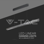 36W LED Линейно Висящо Тяло Лупа 3 в 1 Сив Мат