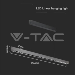 36W LED Линейно Висящо Тяло Лупа 3 в 1 Сив Мат
