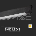 36W LED Линейно Висящо Тяло Дифузер 3 в 1 Черно