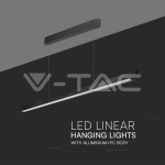 36W LED Линейно Висящо Тяло Дифузер 3 в 1 Черно