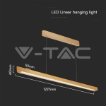 36W LED Линейно Висящо Тяло Дифузер 3 в 1 Златен Мат