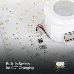 12W LED Плафон Със Сензор SAMSUNG Чип 3 в 1 Квадрат Бяло Тяло