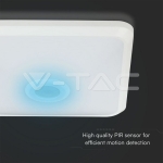 12W LED Плафон Със Сензор SAMSUNG Чип 3 в 1 Квадрат Бяло Тяло