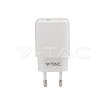 20W Адаптер 1 PD + 1 QC PORT Бяло Тяло