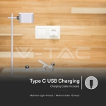 3W LED Магнитна Настолна Лампа Батерия 1800mAh CCT: 3IN1 Бяло Тяло