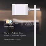 3W LED Магнитна Настолна Лампа Батерия 1800mAh CCT: 3IN1 Бяло Тяло