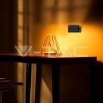 3W LED Магнитна Настолна Лампа Батерия 1800mAh CCT: 3IN1 Черно Тяло