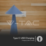 3W LED Настолна Лампа Батерия 4000mAh CCT: 3IN1 Син Тяло Димираща