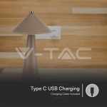 3W LED Настолна Лампа Батерия 4000mAh CCT: 3IN1 Кафяво Тяло Димираща