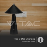 3W LED Настолна Лампа Батерия 4000mAh CCT: 3IN1 Черно Тяло Димираща