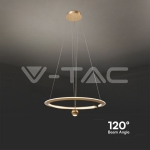 46W LED Висящ Пендел D600*1500mm 4000K Димируем Злато