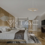 46W LED Висящ Пендел D600*1500mm 4000K Димируем Злато