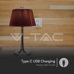 1.5W LED Настолна Лампа 3in1 Хром + Кафяво