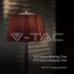 1.5W LED Настолна Лампа 3in1 Хром + Кафяво