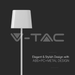 5W LED Магнитна Настолна Лампа С Батерия 3600mAh CCT: 3IN1 Бяло Тяло Димираща