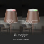 1.5W LED Настолна Лампа 3000K IP54 Пясък Кафяво Тяло